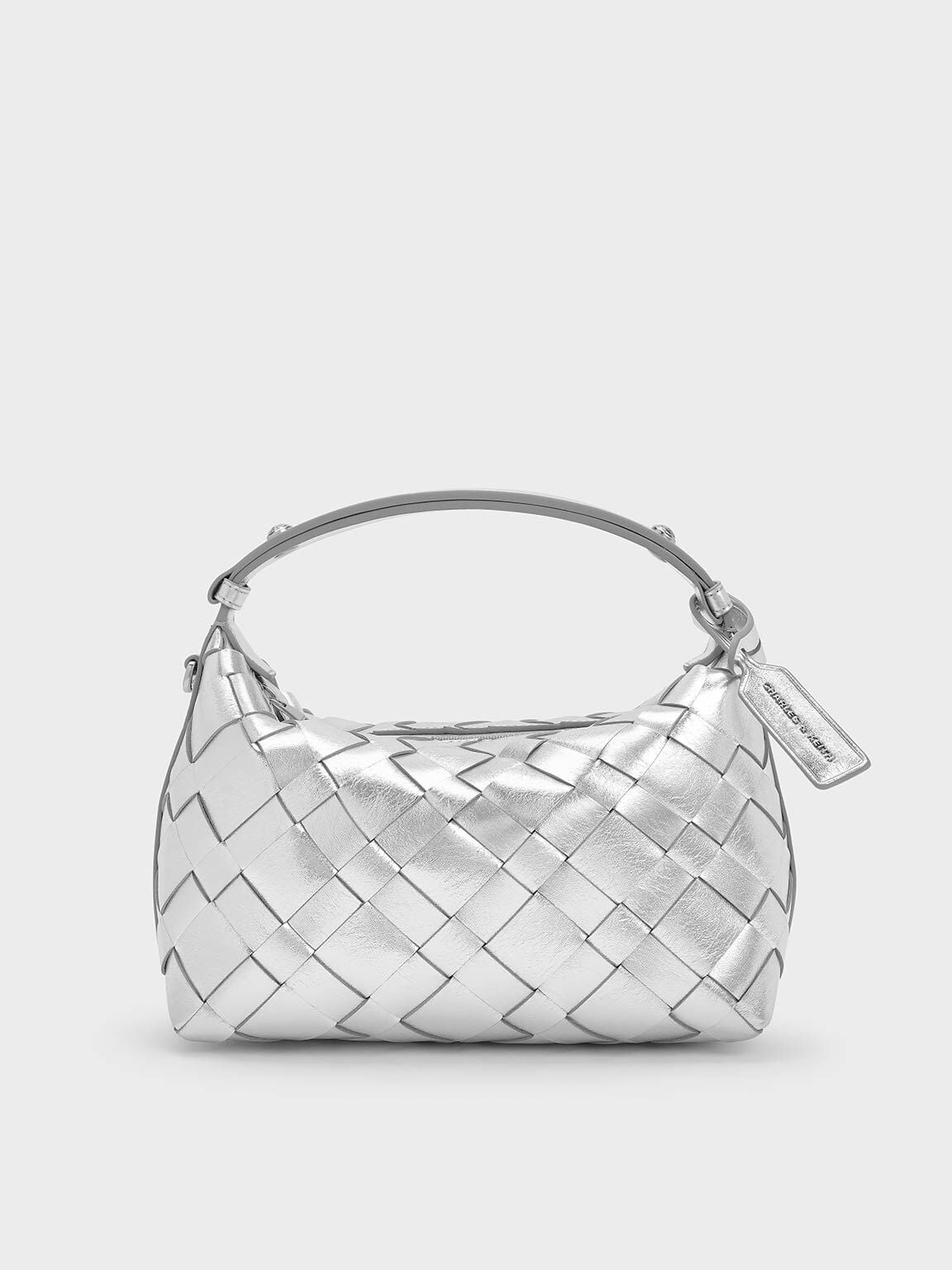 Ivette Metallic Woven Shoulder Bag